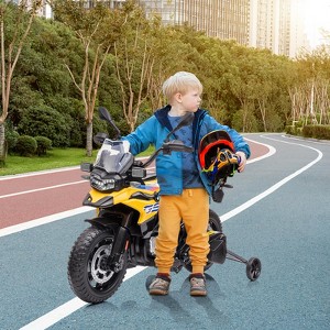 Kids Motorcycle, Licensed BMW 12V 7AH Ride On Motorcycle, Kids Car with Different Speed, High/Low Speed, LED Headlights, Spring Suspension, Music - 1 of 4