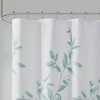 PAGED Modern Botanical Burnout Shower Curtain, 72x72" Floral Shower Curtain for Bathroom, Water-Resistant Coating Curtain with 12 Buttonholes - 4 of 4