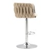 Lyngins 360° Swivel Counter Height Bar Stools Set of 2, Silver Metal & Fabric Swivel Bar Stools, Adjustable Counter Height Bar Chairs with Woven Back - 3 of 4