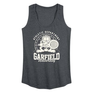 Women's - Garfield - Tennis Graphic Racerback Tank - 1 of 4