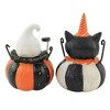 Transpac 4.25 In Pumpkin Peeps Cat Shelf Sitter Johanna Parker Figurines - 2 of 3