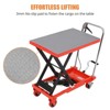 Hydraulic Lift Table Cart, Easy Lifting, 3mm Non-Slip Pads, Non-Leakage Hydraulic Pump, Manual Single Scissor Design - 3 of 4