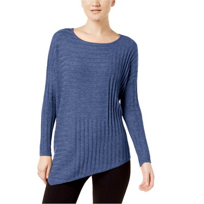 I.N.C International Concepts Womens Asymmetrical Knit Sweater, Blue, XX-Large