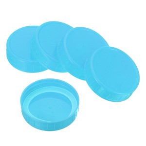 Unique Bargains Regular Mouth Plastic Mason Jar Lids with Silicone Sealing Ring 8 Pcs - 1 of 4