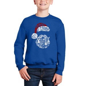 LA Pop Art Santa Pics - Boy's Word Art Crewneck Sweatshirt - 1 of 4