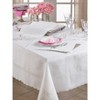 Saro Lifestyle Braided Embroidery Placemat, 14"x20" Oblong, White (Set of 4) - 2 of 3