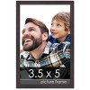 PosterPalooza | Photo Size Textured Brown Picture Frame - UV Acrylic, Foam Board Backing, Hanging Hardware - 2 of 4