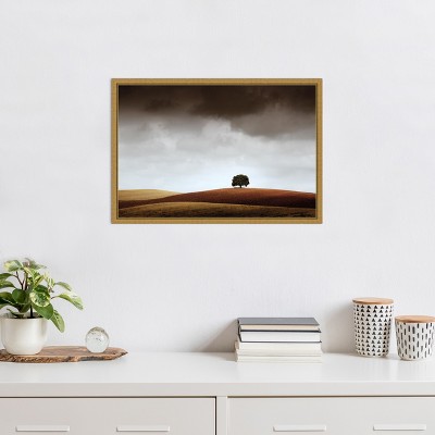 Earth Tones Landscape Canvas Print with Floating Frame