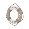 Resin Sign Rope Life Ring Wall Decor White - Olivia & May: Nautical Theme, Jute Hanging, Indoor Coastal Art Sculpture - 4 of 4
