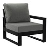 WestinTrends Montara Outdoor HDPE All-Weather Modern Patio Loveseat with Waterproof Cushions - 4 of 4