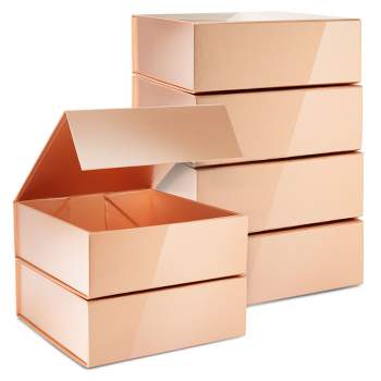12 Pack Cardboard Jewelry Gift Boxes with Lids & Bows for Ring Necklace Bracelet Earrings Display, 4 Colors, 3.5 x 1 in