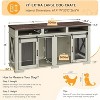 Dog Crate Furniture for 2 Large Medium Dogs 71" Dog Kennel with 3 Storage Compartments and Removable Divider,Double Dog Crates - 2 of 4
