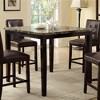 Sapphtopaz Dining Table Kitchen Table Transitional Simple Style Brown Faux Marble Table Top Black Metal Finish Frame for Kitchen, Dining Room - 3 of 4