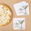 Big Dot of Happiness 25 Ct A Tini Bit Older Drink Coasters, 4-Inch Disposable Square Paper Coasters for Martini Birthday Party - 2 of 4
