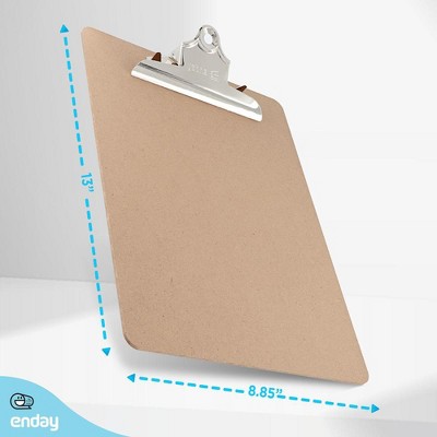 Enday Standard Size Hardboard Clipboard Target