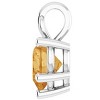 Pompeii3 7mm Citrine Women's Heart Pendant in 14k Gold Necklace 5mm Tall - 3 of 4