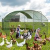 Metal Chicken Coop, Large Chicken Run with Double Door and Upgrade Tri-Supporting,  Chicken Runs for Yard with Cover, Outdoor Poultry Pen - 2 of 4