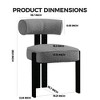 Dining Chairs Set of 2,Modern Boucle Dining Room Chairs with Ergonomic Curved Back, Comfortable Kitchen Chairs - 2 of 4