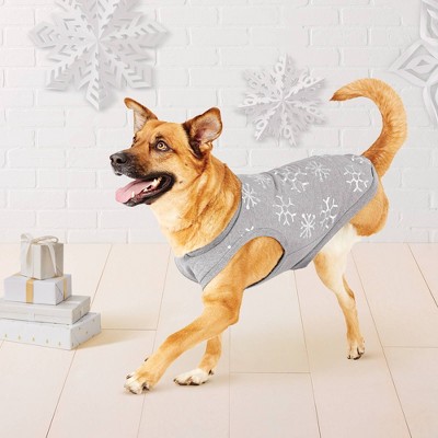Holographic Snowflake Dog and Cat Jersey - Wondershop™ Heathered Gray