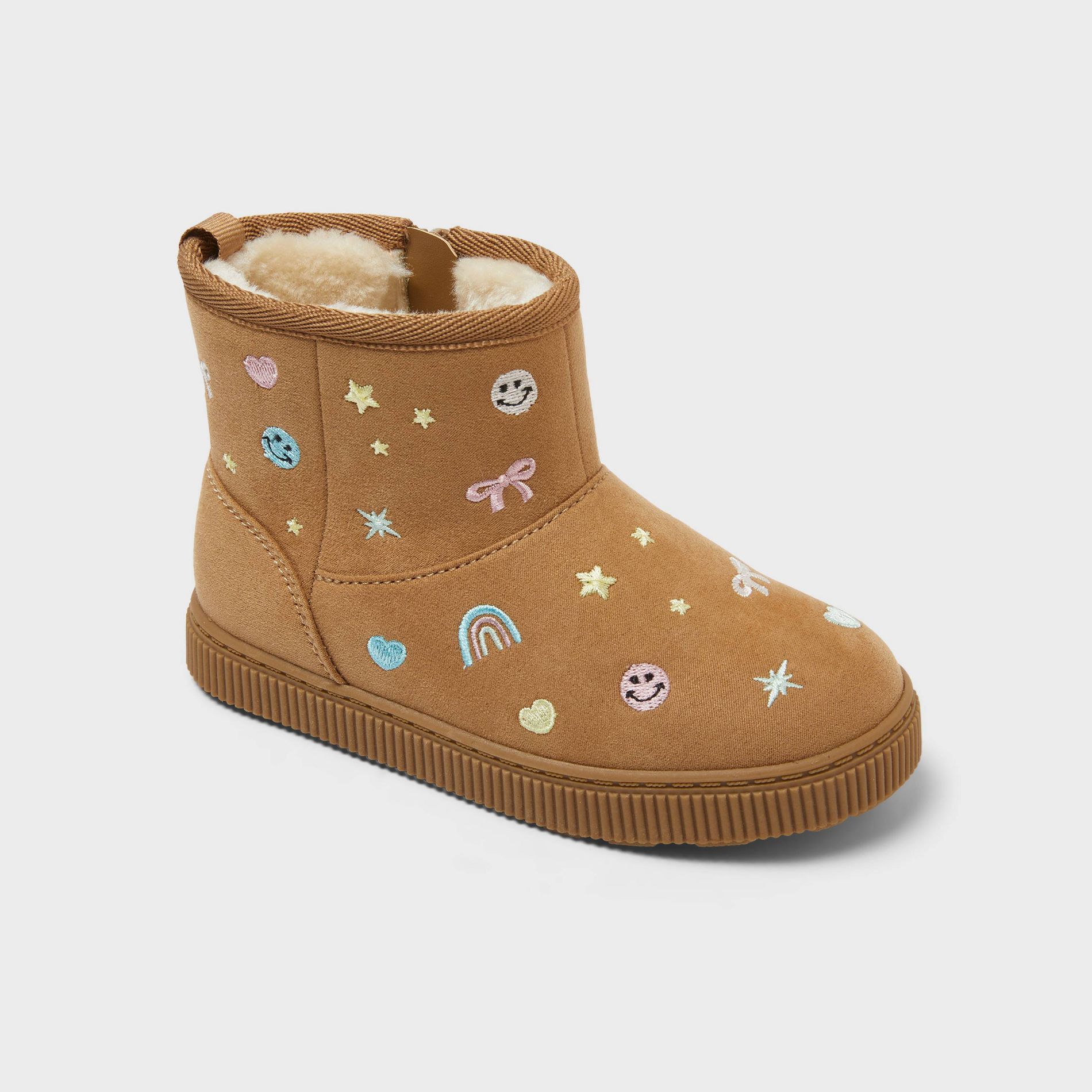 Toddler Girls' Viv Embroidered Suede Ankle Boots - Cat & Jack™