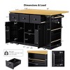 Rolling Kitchen Island, with Spice Rack, Towel Rack, Open Side Racks, Power Outlet and Storage Drawers, Multiple Design Styles and Color Combinations - 2 of 4