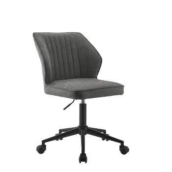 22" Pakuna PU Office Chair Vintage Gray/Black Finish - Acme Furniture