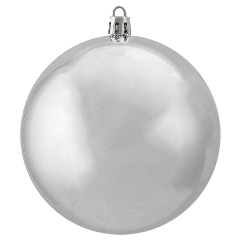 Northlight 12ct Shatterproof Shiny Christmas Ball Ornament Set 4" - Silver, 3 of 4