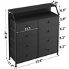 4 Drawer Tall Wide Dresser - Hausource™：Wood Finish, Modern Style - 3 of 4