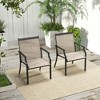 Resenkos Patio Dining Chairs, Patio Kitchen Chairs,2 Piece Patio Dining Chairs Large Outdoor Chairs with Breathable Seat and Metal Frame-Brown - 4 of 4