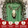 Karl Home 39 in.Pre-lit 3D Rudolph Hanging Wreath for Front Door Window Indoor Outdoor Xmas Decor Lighted Holiday Displays - 3 of 4