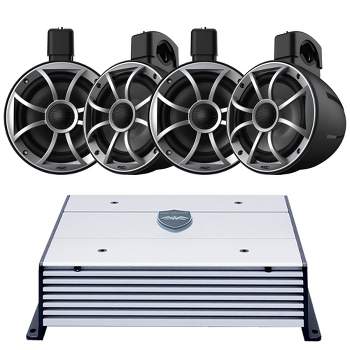 Wet Sounds UTV (HTX-4) Amp + 2X Pair Recon 6 POD-B Speakers