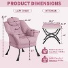 Garvee Lazy Chair with Ottoman, Ergonomic Lounge Armchair with Foldable Footrest and Removable Cover, Modern Small Space Chair - 3 of 4