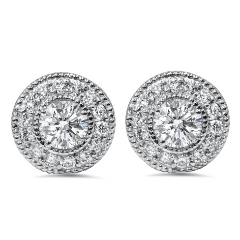 Pompeii3 1/3 ctw 14k White Gold Diamond Stud Earrings