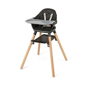Yinvani 6 in 1 Convertible Highchair with Safety Harness and Removable Tray - 1 of 4
