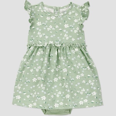 Carter's Just One You® Baby Girls' Floral Dress - Green/White