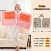Inhand Wearable Heated Throw Blanket Shawl - 50"x60" Flannel Electric Robe Blanket Hoodie for Winter 5-Position Timer 10 Heating Levels - 2 of 4