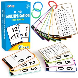 BenBen Multiplication Flash Cards 0-12, 91 Math Flashcards for Kids 8-12 - 1 of 4
