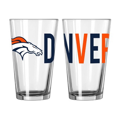 NFL Denver Broncos Overtime Pint Glass - 16oz