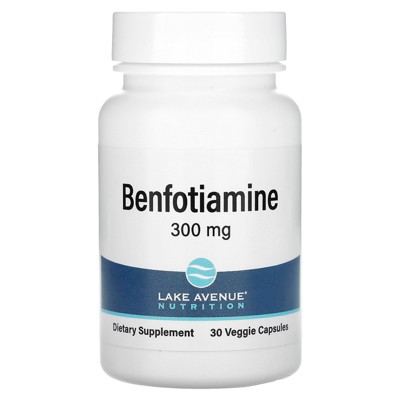 Lake Avenue Nutrition Benfotiamine, 300 mg, 30 Veggie Capsules
