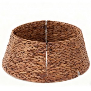SEVOBAL Christmas Tree Stands Christmas Tree Collars, Rattan Tree Skirts and Stand Base Covers, Christmas Decorations, Brown, 16.93"*24.02"*10.24" - 1 of 4