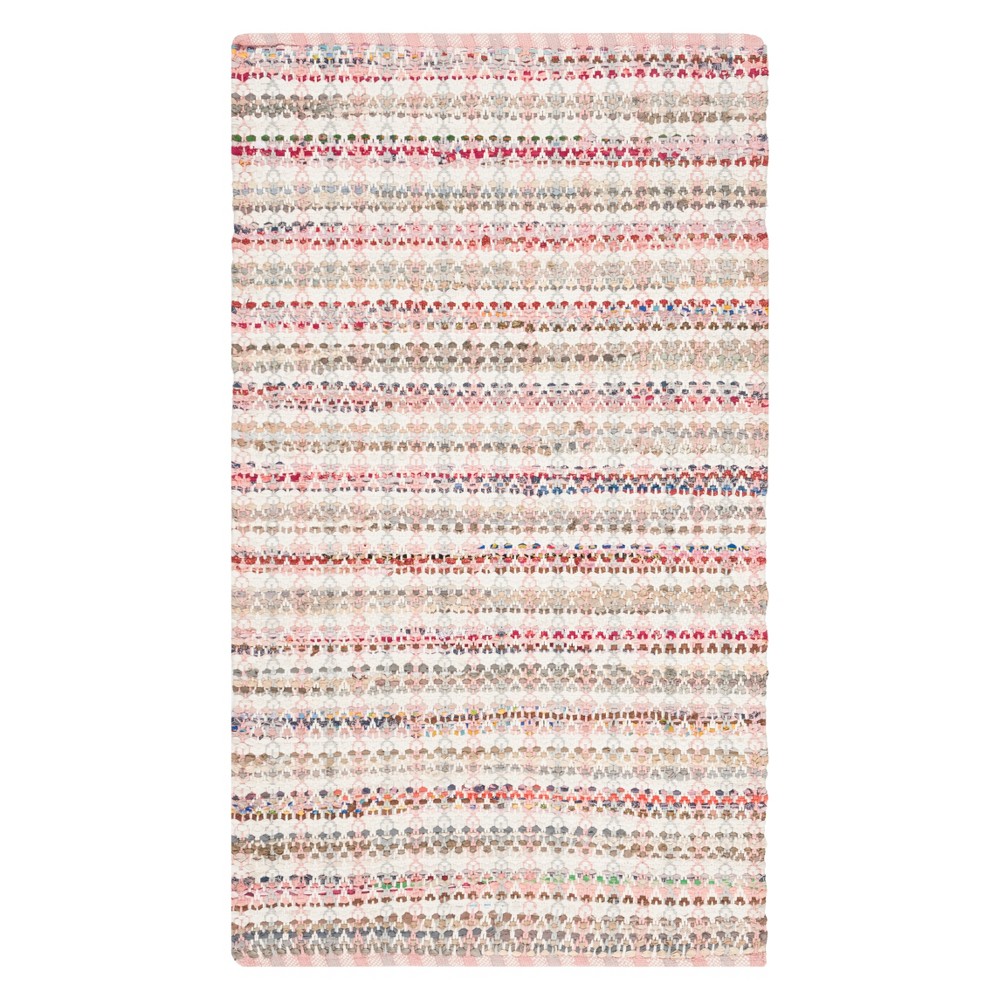 3'x5' Stripe Woven Accent Rug Pink - Safavieh