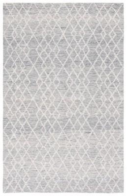 Gray Hand-Tufted Wool 4' x 6' Rectangular Area Rug