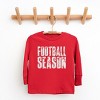 Football Season Block Distressed - Youth Long Sleeve Graphic T-Shirt - 3 of 4