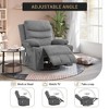 Jojoka 360° Swivel Rocker Recliner Sofa, Upholstered Fabric Glider with Massage & Heat, Side Pockets & Cup Holders, for Small Spaces - 4 of 4