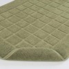 Cotton Solid Absorbent Thick Checkered Grid Washable Bath Mats, Set of 2 by Blue Nile Mills - 3 of 4