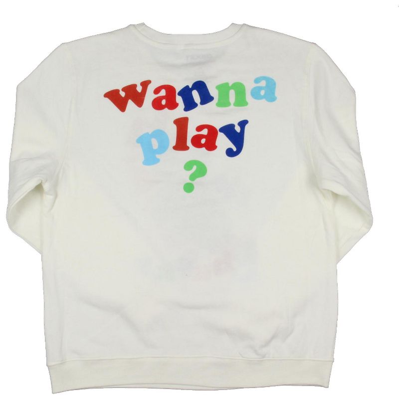 Child's Play Men's Chucky Wanna Play Adult Pullover Crewneck Sweatshirt, 3 of 5