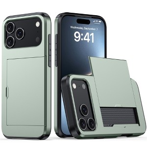 HTUTWOO for iPhone 17 Pro Case, Wallet-Style Phone Protective Cover with Credit Card Holder, Hybrid Cover for iPhone 17 Pro - 1 of 4