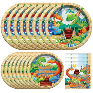 Treasures Gifted Dinosaur Birthday Party Supplies Tableware Starter Set for 16 Guests - 1 of 1