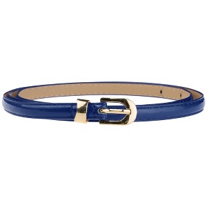 Elerevyo Women Skinny PU Leather Waist Belts with Gold Metal Buckle for Dress Jeans 1 Pc - 1 of 4