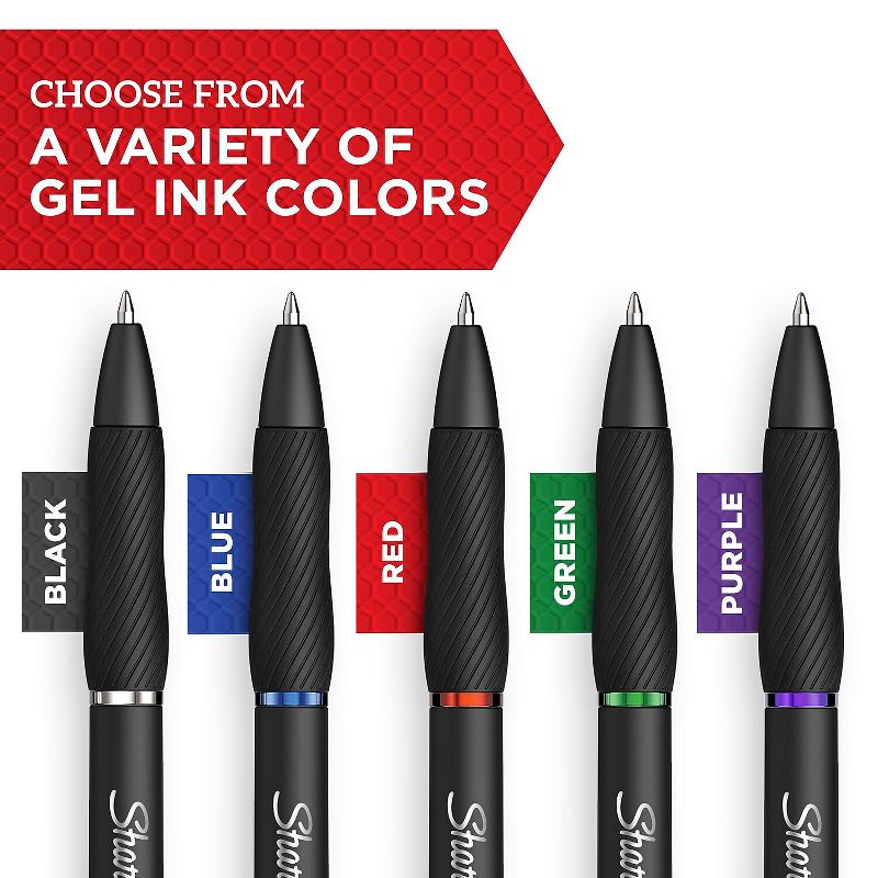 Sharpie S-Gel Retractable Gel Pens 0.38 mm Ultra Fine Point Black Ink Dozen (2140521), 3 of 7
